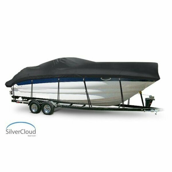 Eevelle Boat Cover CABIN CRUISER Inboard Fits 32ft 6in L up to 120in W Charcoal SCHPCBN32120-CHL